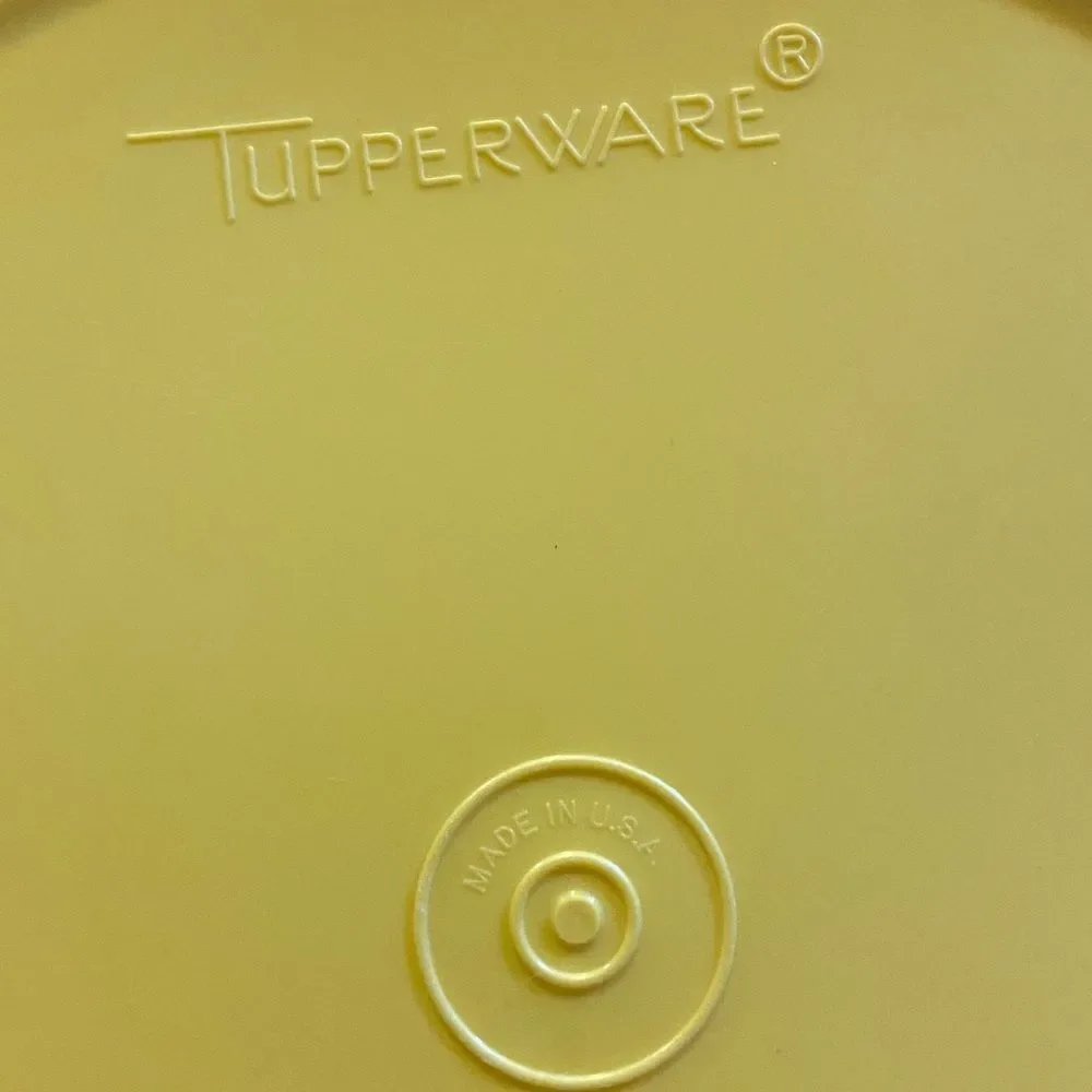 Tupperware Sunny Yellow Container with Lid # 1204-3